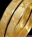 BR2309-2.10 Buy Laser Etched Matt Finish Gold Bangle Daily Wear Collections