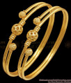 BR2310-2.10 Buy Plain Gold Bangles Ball Designs Online