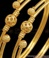 BR2310-2.8 Buy Plain Gold Bangles Ball Designs Online