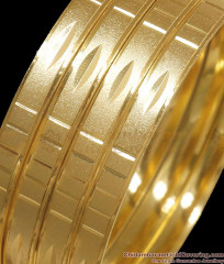 BR2311-2.4 Set Of Four Gold Imitation Bangles Plain Designs BR2311-2.4 Set Of Four Gold Imitation Bangles Plain Designs
