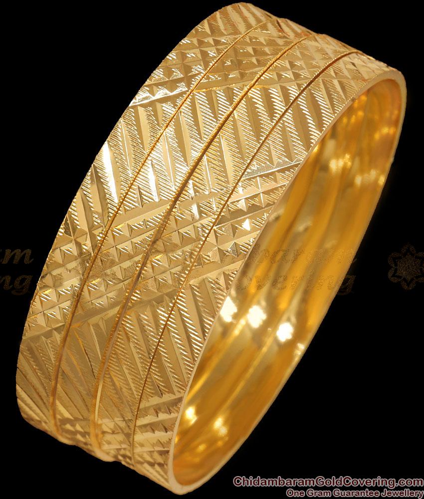 BR2313-2.10 Latest Gold Plated Bangles 4 Set Regular Use Designs