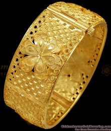 BR2350-2.4 Size Two Gram Gold kada Bangle Wedding Design For Women