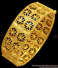 BR2351-2.6 Size 24K Gold Tone Screw Bangle Bridal Jewellery For Women