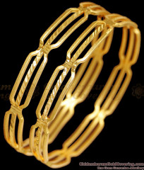 BR2363-2.4 Size Classic Handcrafted Gold Plated Bangle For Regular Use BR2363-2.4 Size Classic Handcrafted Gold Plated Bangle For Regular Use