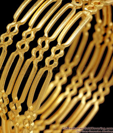 BR2367-2.6 Size Set Of 4 Elegant Matt Finish Gold Plated Bangle Without Stone BR2367-2.6 Size Set Of 4 Elegant Matt Finish Gold Plated Bangle Without Stone