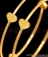 BR2368-2.8 Size Charming Thin Office Wear Heart Bangle Gold Jewelry BR2368-2.8 Size Charming Thin Office Wear Heart Bangle Gold Jewelry