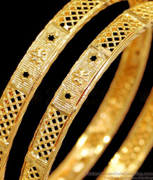 BR2376-2.10 Size One Gram Gold Bangle Light Weight Design For Women