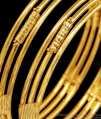BR2377-2.4 Size Three Line One Gram Gold Bangle Without Stone BR2377-2.4 Size Three Line One Gram Gold Bangle Without Stone
