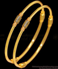 BR2378-2.8 Size Traditional Black Line Gold Plated Bangle With Price BR2378-2.8 Size Traditional Black Line Gold Plated Bangle With Price
