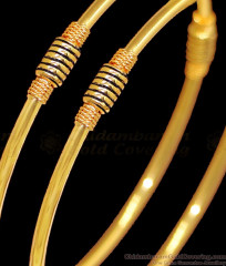 BR2378-2.8 Size Traditional Black Line Gold Plated Bangle With Price BR2378-2.8 Size Traditional Black Line Gold Plated Bangle With Price