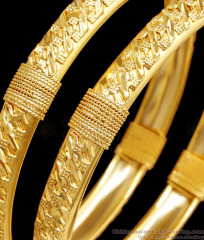 BR2420-2.8 Size Pure Gold Tone Thread Bangle Bridal Collection For Women BR2420-2.8 Size Pure Gold Tone Thread Bangle Bridal Collection For Women