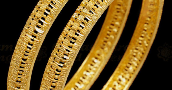 BR2421-2.4 Size Two Gram Gold Handcrafted Forming Gold Bangle Wedding ...