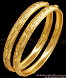 BR2444-2.10 Size Real Gold Tone Light Weight Bangle Designs For Women