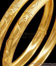 BR2444-2.10 Size Real Gold Tone Light Weight Bangle Designs For Women