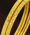 BR246-2.4 Size Simple Plain Daily Use Low Cost Gold Design Bangles