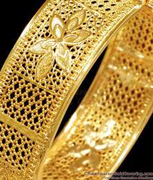 BR2469-2.6 Size Screw Type Gold Plated Kada Bangle For Brides