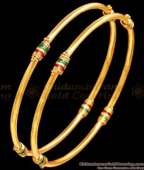 BR2471-2.8 Size One Gram Gold Micro Plated Bangle Enamel Design BR2471-2.8 Size One Gram Gold Micro Plated Bangle Enamel Design