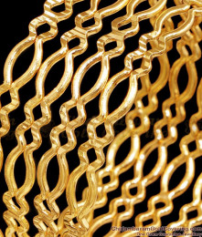 BR2474-2.6 Size Set Of Four 2 Line 1 Gram Gold Neli Bangles With Price