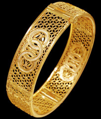 BR2477-2.6 Size 1 Gram Gold Kada Light Weight Wedding Bangle BR2477-2.6 Size 1 Gram Gold Kada Light Weight Wedding Bangle