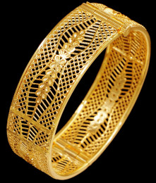 BR2478-2.8 Size Screw Type Micro Gold Plated Kada Bangle Design