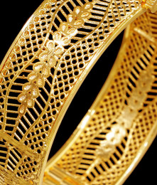 BR2478-2.8 Size Screw Type Micro Gold Plated Kada Bangle Design