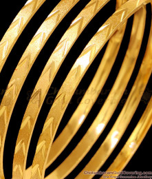 BR2482-2.10 Size One Gram Gold Daily Wear 4 Pc Bangle Designs
