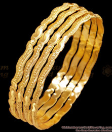 BR2484-2.4 Size Latest Four Set Designer Gold Imitation Bangle For Women