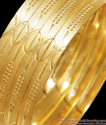 Size Pc Plain Gold Plated Bangle Designs For Casual