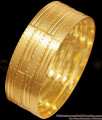 BR2488-2.8 Size Plain Gold Plated Set Of 4 Bangles Dotted Design BR2488-2.8 Size Plain Gold Plated Set Of 4 Bangles Dotted Design