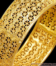 BR2493-2.4 Size One Gram Gold Screw Back Kada Bangle Design Online