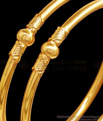 BR2495-2.8 Size Pure Gold Tone Bangle Ball Design Without Stone