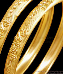 BR2497-2.10 Size Set Of Two Unique Bridal Wear Yellow Gold Bangle For Women BR2497-2.10 Size Set Of Two Unique Bridal Wear Yellow Gold Bangle For Women