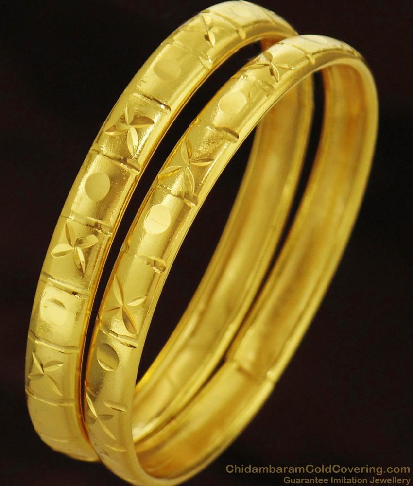 BR250-2.8 Size Light Weight Simple Two Bangles Set for Daily Use