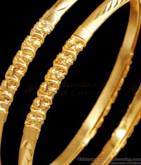 BR2507-2.10 Size Real Gold Design Wedding Bangle Collections