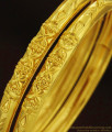 BR251-2.8 Size Simple Self Design Gold Tone Bangles for Women