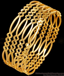 BR2514-2.8 Size 4 Set High Quality Gold Plated Bangle Guarantee Jewelry