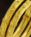 BR254-2.4 Size Leaf Design Office Wear Gold Design Bangles Set