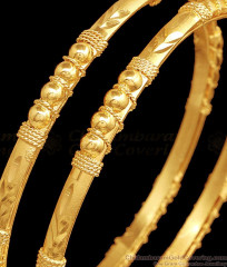 BR2540-2.4 Size New Arrival Threaded Pattern Gold Plated Designer Bangle