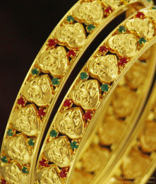 BR255-2.8 Size Broad Laxmi Kada Stone Bangles for Women