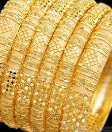 BR2555-2.6 Size Buy Luxurious Full Gold Tone Bridal Bangle Set For Women