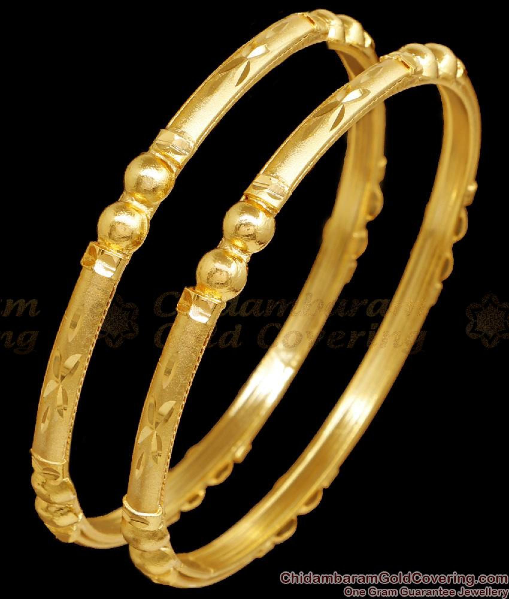 Large Bangle BR2558-2.8 Size Latest 2 Gram Gold Bangle Plain Design For Women
