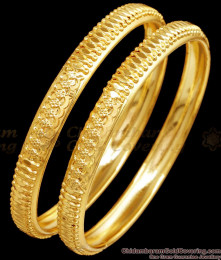 BR2559-2.10 Size Set Of 2 New Model Forming Gold Designer Bangle For Wedding