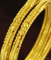 BR256-2.4 Size Curvy Design Thin Gold Design Bangles Set for Women