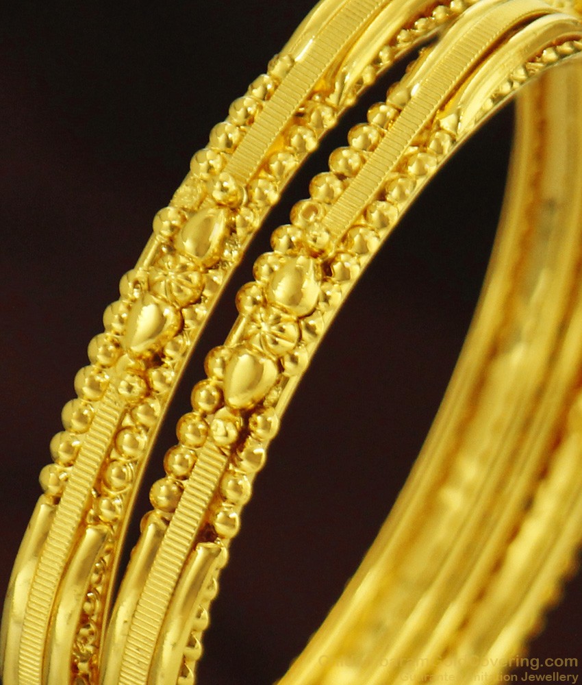 BR256-2.4 Size Curvy Design Thin Gold Design Bangles Set for Women BR256-2.4 Size Curvy Design Thin Gold Design Bangles Set for Women