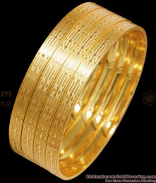 BR2568-2.8 Size Self Design Daily Wear 1 Gram Gold Four Set Bangle Shop Online