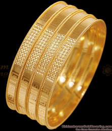 BR2572-2.4 Size Beautiful Four Set Real Gold Design Bangle For Brides