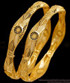 BR2592-2.6 Stylish Pure Gold Tone Bangle Wedding Jewelry Collection