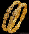 BR2595-2.8 Set Of 2 Trendy Heart Design Micro Gold Plated Bangle Design Online BR2595-2.8 Set Of 2 Trendy Heart Design Micro Gold Plated Bangle Design Online