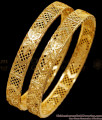 BR2601-2.4 Two Set Classic One Gram Gold Bangle Floral Design Without Stone BR2601-2.4 Two Set Classic One Gram Gold Bangle Floral Design Without Stone