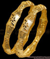 BR2610-2.4 Set Of Two Traditional Flower Design Gold Plated Bangle Designs Online BR2610-2.4 Set Of Two Traditional Flower Design Gold Plated Bangle Designs Online